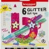 Glitterstiften Bruynzeel: 6 Stuks -Kinderspeelgoed Winkel bruynzeel glitterstiften bruynzeel 6 stuks