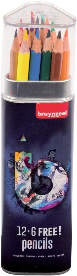 Kleurpotloden Teens Bruynzeel Blauw: 18 Stuks