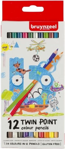 Twin Points Bruynzeel: 12 Stuks Kleurpotloden