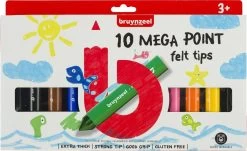 Viltstiften Bruynzeel: 10 Stuks Mega