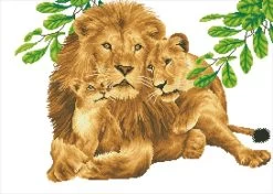 Lion Family Diamond Dotz: 76x55 Cm -Kinderspeelgoed Winkel diamond dotz lion family diamond dotz 76x55 cm 1