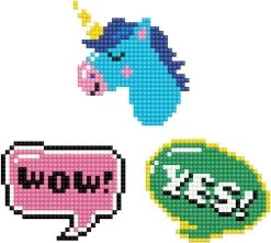 Diamond Dotz Stickerset Dotzies 3 Stuks: WOW