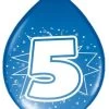 Ballonnen Ster 30 Cm: 5 Jaar - 8 Stuks -Kinderspeelgoed Winkel non license ballonnen ster 30 cm 5 jaar 8 stuks