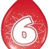 Ballonnen Ster 30 Cm: 6 Jaar - 8 Stuks -Kinderspeelgoed Winkel non license ballonnen ster 30 cm 6 jaar 8 stuks