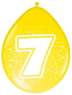 Ballonnen Ster 30 Cm: 7 Jaar - 8 Stuks