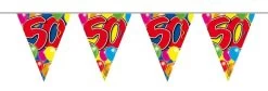 Vlaggenlijn Ballonnen: 50 Jaar - 10 Meter