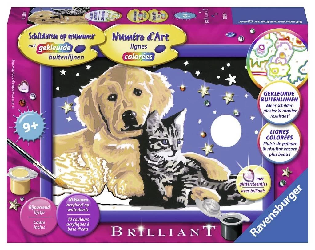 Ravensburger Hond En Kat Schilderen Op Nummer 3 Ravensburger Hond En Kat Schilderen Op Nummer