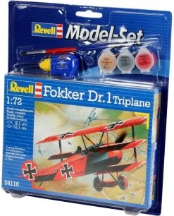 Model Set Fokker DR. 1 Triplane Revell: Schaal 1:72 -Kinderspeelgoed Winkel revell modelsets model set fokker dr 1 triplane re 2