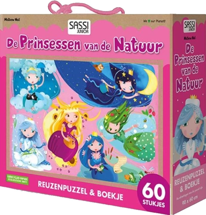 Boek + Puzzel Sassi: Prinsessen 60 Stukjes 3 Boek + Puzzel Sassi: Prinsessen 60 Stukjes