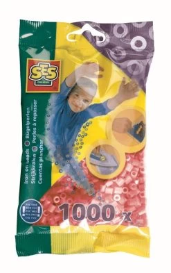 SES Strijkkralen Neonroze 1000 Stuks