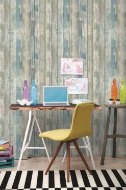 Wandsticker RoomMates Peel & Stick Decor Blue Distressed Wood -Kinderspeelgoed Winkel sticktiles wandsticker roommates peel stick decor 10