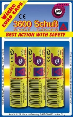 Klappers Voor Klapperpistool Wicke: 36x 100 Schoten