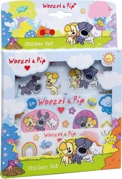 Sticker Set Woezel En Pip ToTum: 45 Stickers